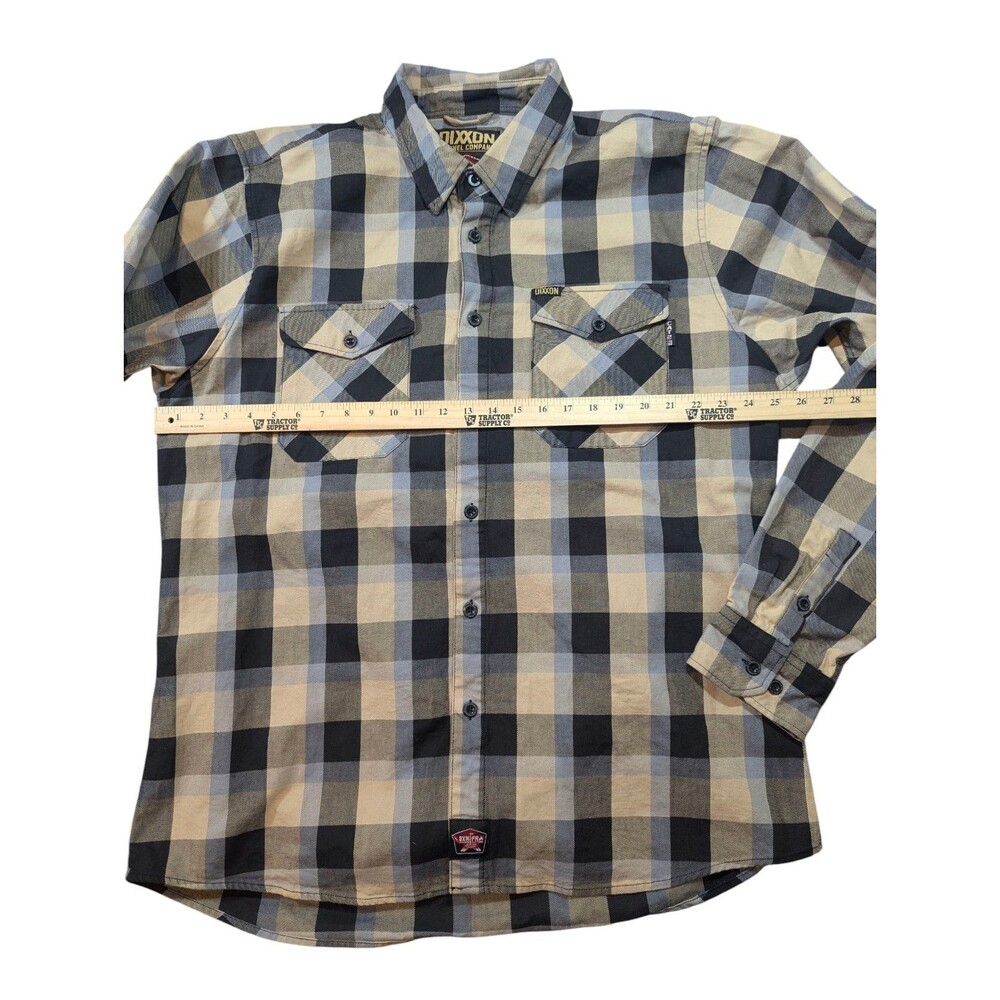 Dixxon Flannel FR The Craftsman Button Down Shirt Men's Size 2X Black Tan XXL - Picture 6 of 7